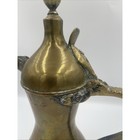 Vintage Brass Arabic Dallah Coffee Pot Middle Eastern Handmade Decor
