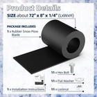 Universal Snow Plow Blade Flap - 72   x 8   x 1 4    Rubber Snow Deflector With 11 Set