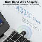 Ac650 Usb Wifi Adapter Wireless Network Dongle 2 4ghz 5ghz Network Receiver