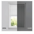 White Cordless Faux Wood Blinds For Windows With 2 5 In