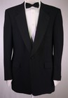 Hickey-freeman Vintage Black 1-btn Notch Lapel Tuxedo Formal Suit 