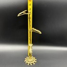 Vintage Brass 3 Hand Victorian Gloved Clip Letter Memo Card Holder