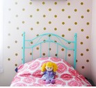 80pcs Gold Polka Dot Wall Decals     Removable Vinyl Stickers For Kids Nursery    