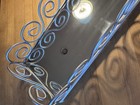Silver Scroll Metal Mirrored Vanity Tray Perfume Dresser Organizer 