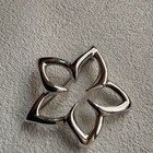 Tiffany   Co  Plumeria Flower Brooch Pin Sterling Silver Sv925 No Box Rare
