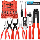 10pc Hose Clamp Clip Remover Pliers Wire Long Reach Kit Fuel Oil Water Hose Tool