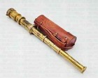 Antique Brass Telescope Marine Nautical Leather Pirate Spyglass Vintage Scope