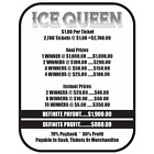 Ice Queen 1 Point 800p 2700 Pull Tabs Hard Card Tickets Multi-seal Bar Game