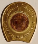 Gold Club Sparks Nevada Good Luck Penny Encased Cent Great Shape 1971 D