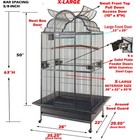 X-large Elegant Bird Parrot Play Top Cage Cockatiel Macaw Conure Aviary Cage