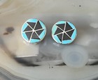 Vintage Native American Style Silver Tone Clip On  Earrings
