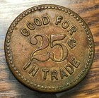 N d Corozal  Panama Nco Club 25c Mess Token Remarkable Condition 8-10 Known Chn
