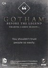 2016 Cryptozoic Gotham Season 1 Quotes Card  q6 Selina Kyle