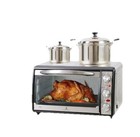 Extra Large Stainless Steel Toaster Oven With Warming Tray  Timer   Keep Warm
