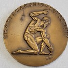Craftsmanship Integrity Deco Medallic Art Co  60th Ann  1960 Bronze Medal Estate