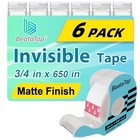 Tape  Invisible Tape For Gift Wrapping  6 Rolls 6 Dispensers  Matte Finish  Writ