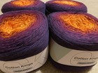 Lot Of 4 Cotton Kings Sultan Deluxe Yarn From Hobbii - Imperial Purple Color 08