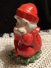 Vintage Pixie Elf Bank Norcrest Japan Red Ceramic Christmas Display Nice