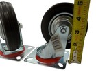 2 Pack 4  Swivel Caster Wheels Rubber Base With Top Plate Bearing Heavy Duty