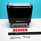 Denied Rubber Stamp Red Ink Self Inking Ideal 4913