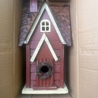 Rustic Wooden Bird House Decorative Accent Outdoors Indoor Decor New