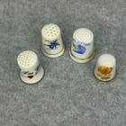 Lot 4 Vintage Thimble Collection Porcelain Gold California Hawaii San Diego Love