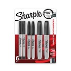 Sharpie Variety Pack Permanent Markers Assorted Tips Black 6 pack  2135318 