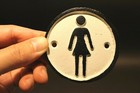 Vintage Antique Style Cast Iron Bathroom Ladies Womens Plaque Retro Sign 
