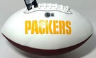 Packers Josh Jacobs Signed Wilson White Panel Green Bay Logo Football Auto - Bas