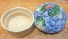 Vintage Ceramic Blueberry Cupcake  Trinket Box Home Decor