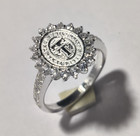 925 Sterling Silver Texas Tech University Class Ring Double T Logo Halo Jewelry