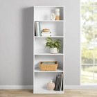 71  Tall Adjustable 5-shelf Wood Bookcase Storage Shelving Book Wide Bookshelf