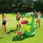 Inflatable Dinosaur Ball Toss Pool Game  Green  For Kids  Age 3 And Up  Unisex