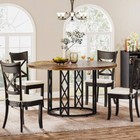 Roesler 47 2 In  Round Vintage Brown Pedestal Dining Table  Seats 4