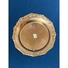 Vintage Hand Etched Copper Wall Plate Floral Mixed Metal Middle Eastern Decor