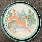 Vintage J s n y  1970s Winter Deer Coaster Set Six With Tin And Box  Preloved