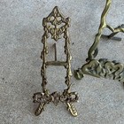 Victorian Ornate Brass Easel Art Plate Book Display Stand Lot Of 3