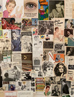 Lot Of 100  1930s-1940s-1970s small Ads   Cutouts ephemera collage scrapbooking