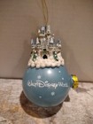 Rare Walt Disney World Castle On Glass Christmas Ornament Disney Parks  read   