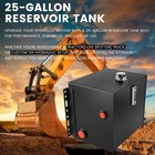 25 Gallon 14 Gauge Steel Hydraulic Fluid Reservoir Tank With Inlet 2  Fnpt An   