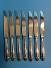 Wallace Sterling Silver Handle Stradivari Dinner Knives 7 Pce Made In Usa