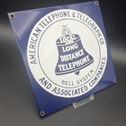 American Bell System Telephone   Telegraph Co  Vintage Metal Enamel Sign 8 