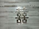 Vintage Double Happiness Chinese Sterling Silver Chop Stick Rest Hong Kong
