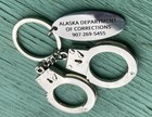 New  Alaska Department Of Corrections Mini Handcuffs And Key Ring For Recruiting