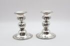 Rare Antique Victorian Silver Novelty Pair Of Owl Tapersticks London 1859
