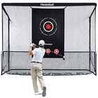 10x7 5ft Heavy Duty Golf Hitting Net With Target Cloth Driving Golf Training Net
