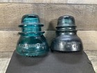 Hemingray-42  Hemingray 40 Glass Insulator Aqua   Dark Green Made In Usa Vintage