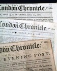 Five 18th Century Pre Revolutionary War British 1758-1770 Genuine Newspapers