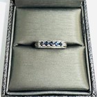 0 45ctw Natural Navy Spinel Solid Pm900 Palladium Stacking Wedding Band Sz 6 25