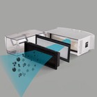 Robotic Smart Vacuum Mop Cleaner Power Suction Navigating Self-charging White